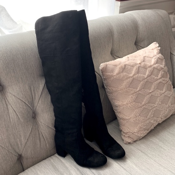 Black Thigh-High Boots - Suede - Circus by Sam Edelman - Picture 3 of 9
